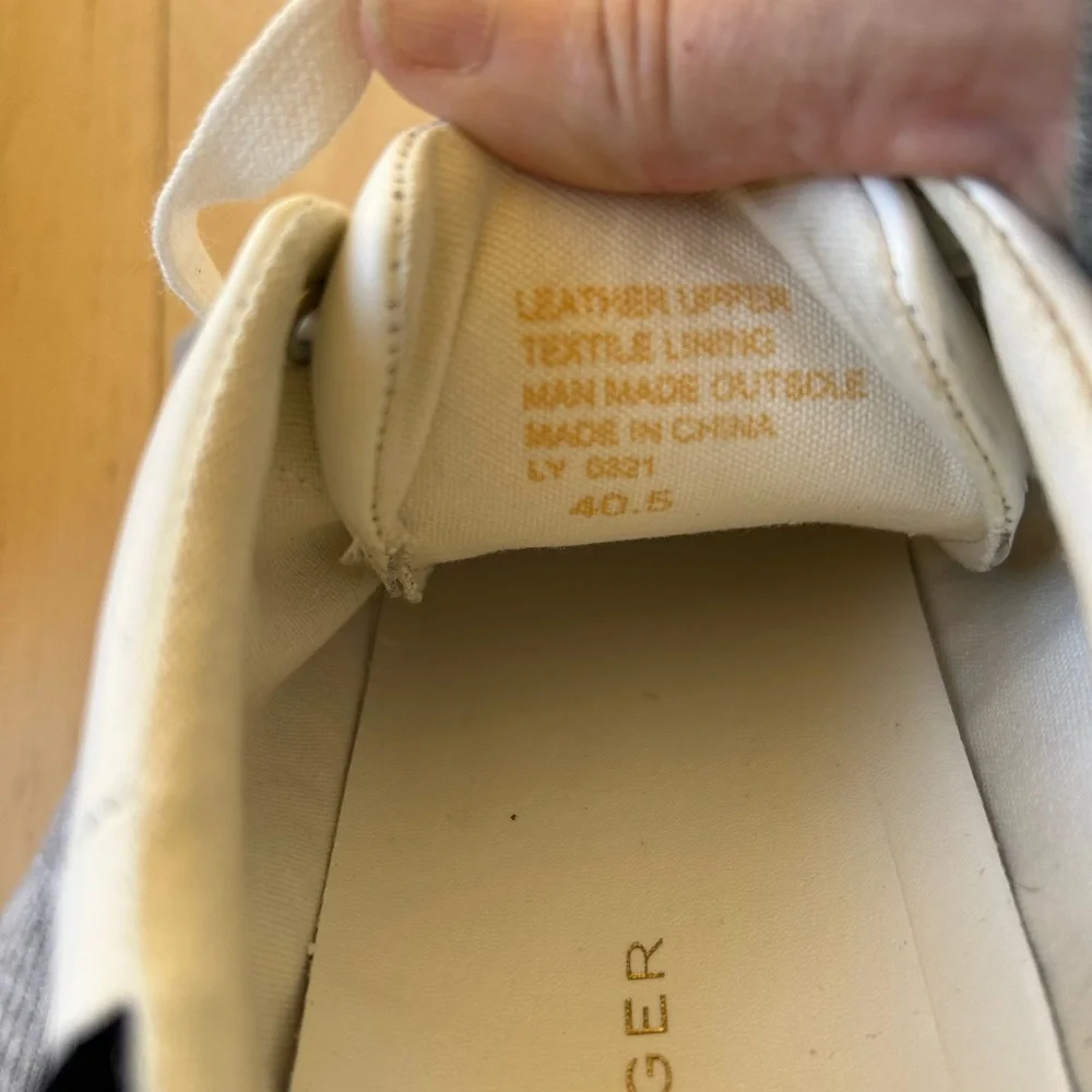 Kurt Geiger London White/Black Leather “Laney” Women's Sneakers Sz 9.5 (EU 40.5)